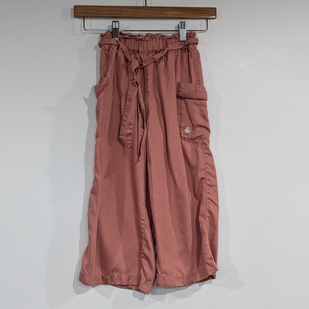 *3/$10* Petit Bateau Paperbag Waist Cargo Wide Leg Pants Pink Size 8